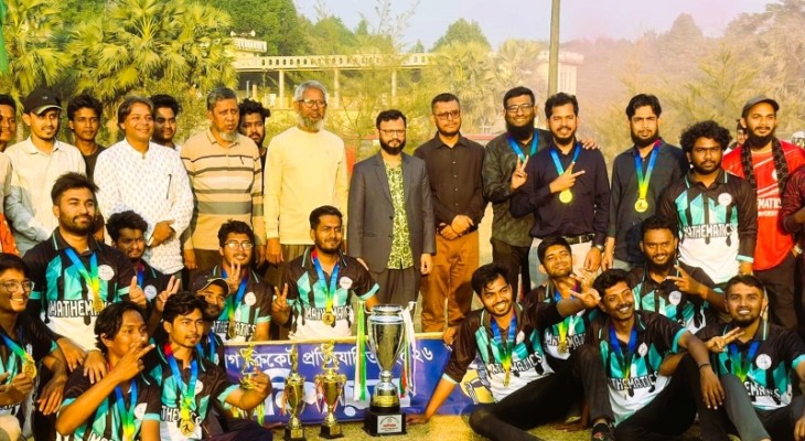 কুবিতে আন্তঃবিভাগ ক্রিকেট টুর্নামেন্টে চ্যাম্পিয়ন গণিত বিভাগ